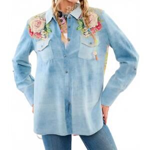 NEW ARATTA birth of venus shirt in denim